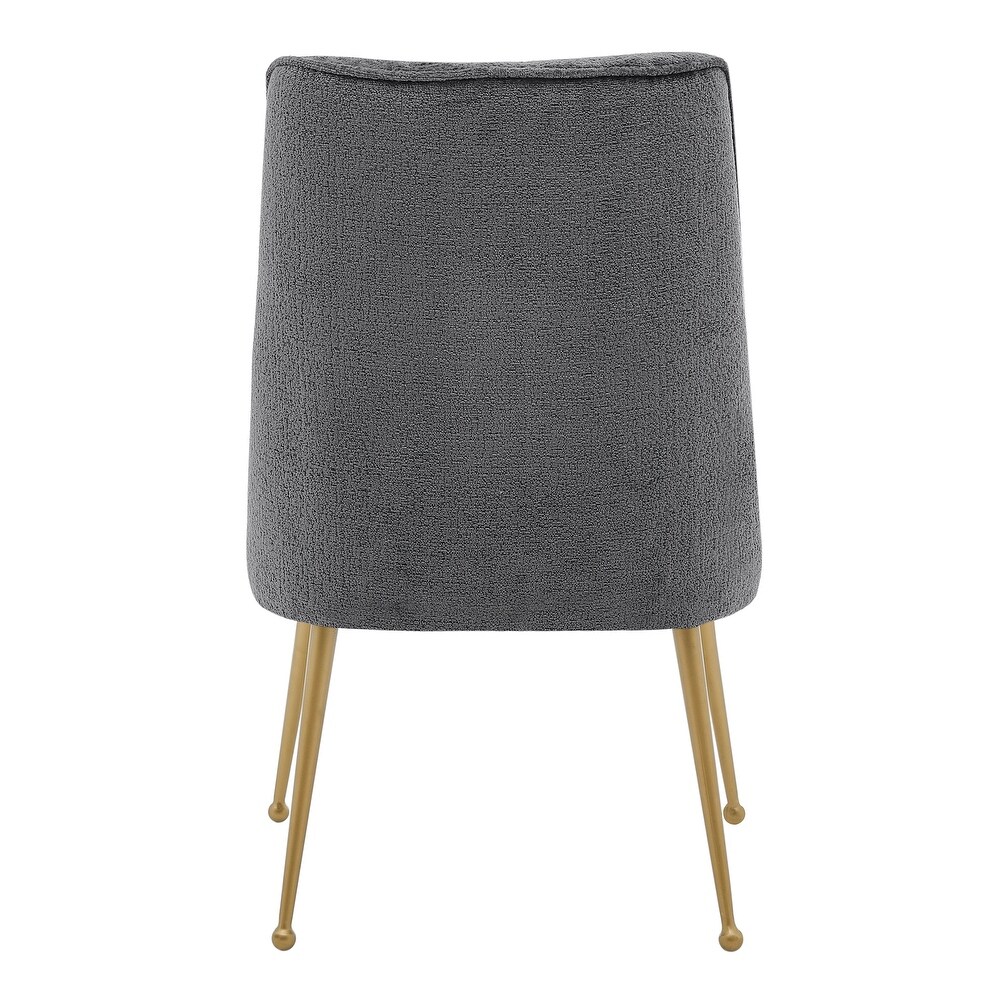 Cedric KD Fabric Dining Side Chair Gold Legs  (Set of 2)