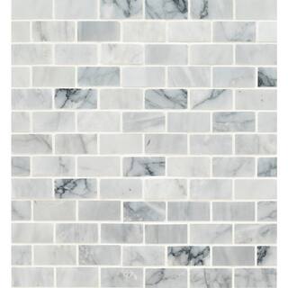 MSI Carrara Classique Brick 11.81 in. x 11.81 in. Honed Marble Wall Tile (0.97 sq. ft.Each) CAR-1X2H-5