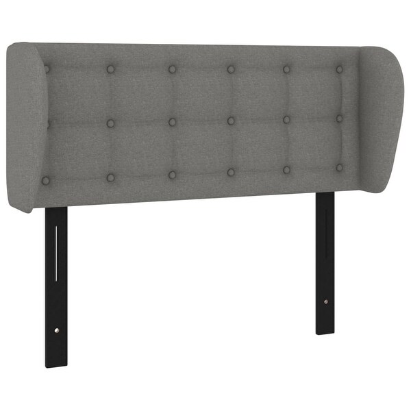 vidaXL Headboard with Ears Light/Dark Gray multisize Fabric - - 37429758