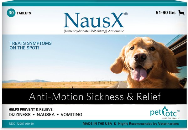 Pet OTC NausX Medication for Motion Sickness for Large Breed Dogs