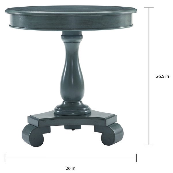 Copper Grove Sierra Round Wood Pedestal Side Table