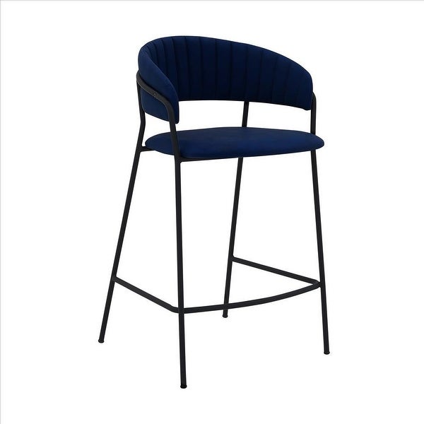 26 Inch Leatherette Seat Counter Height Barstool