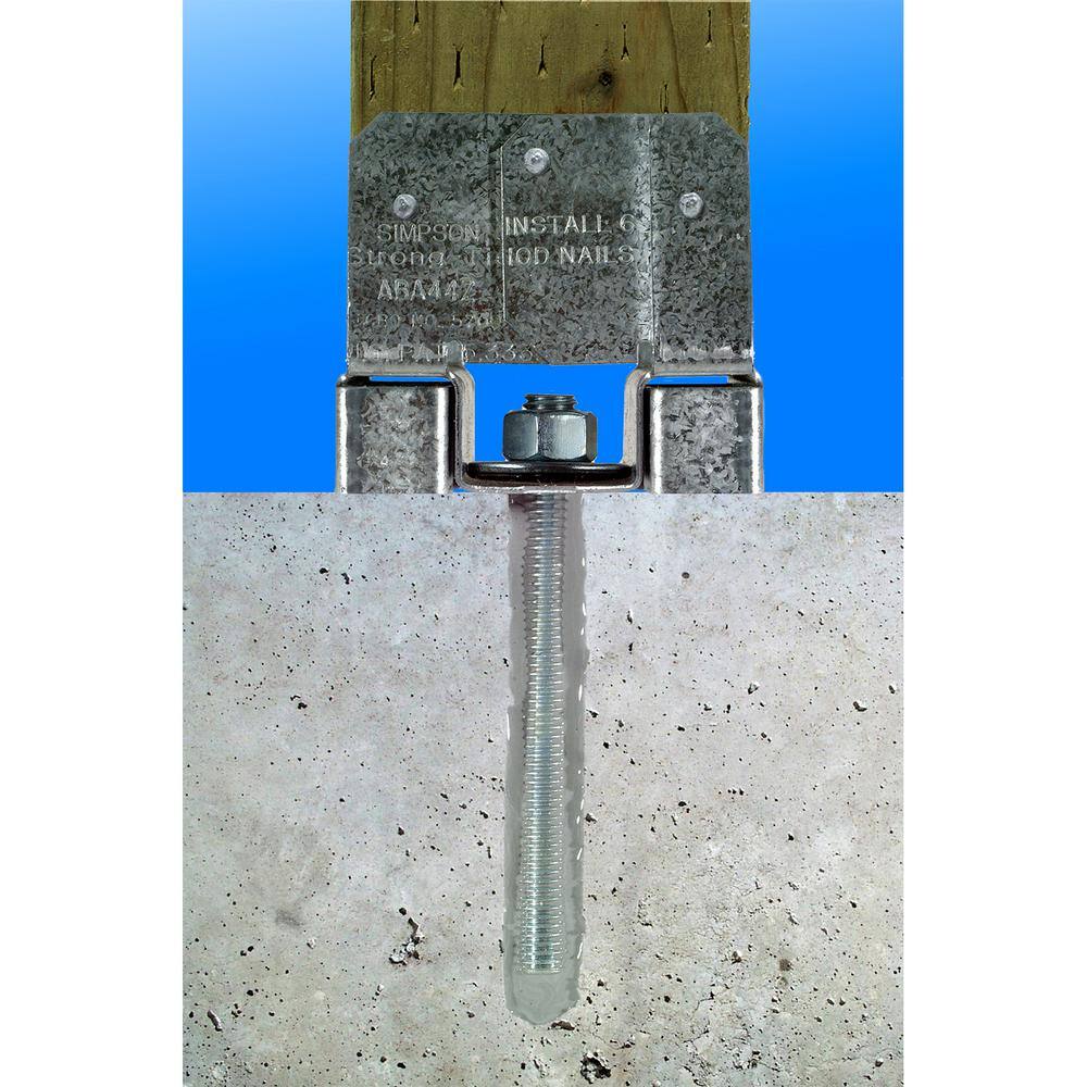 Simpson Strong-Tie RFB 12 in. x 5 in. Hot-Dip Galvanized Retrofit Bolt (2-Pack) RFB#4X5HDGP2