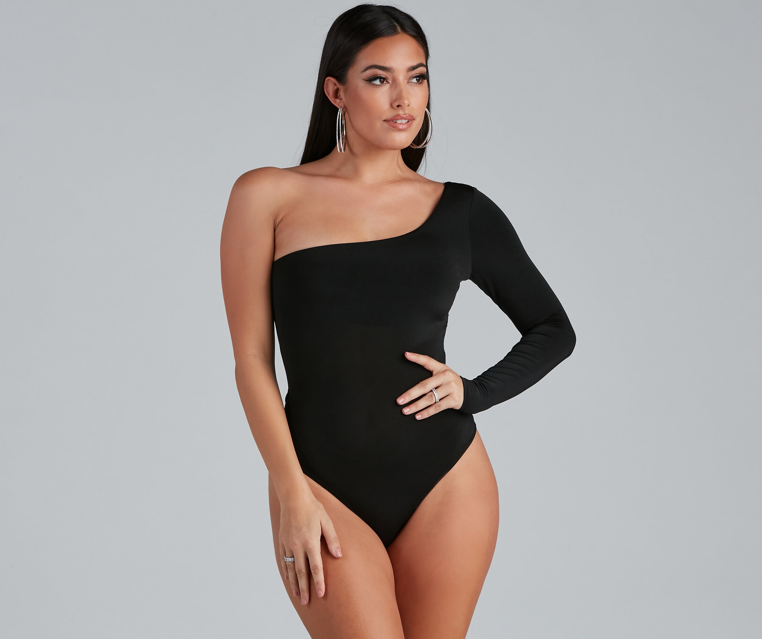 Strappy Stunner One-Shoulder Bodysuit