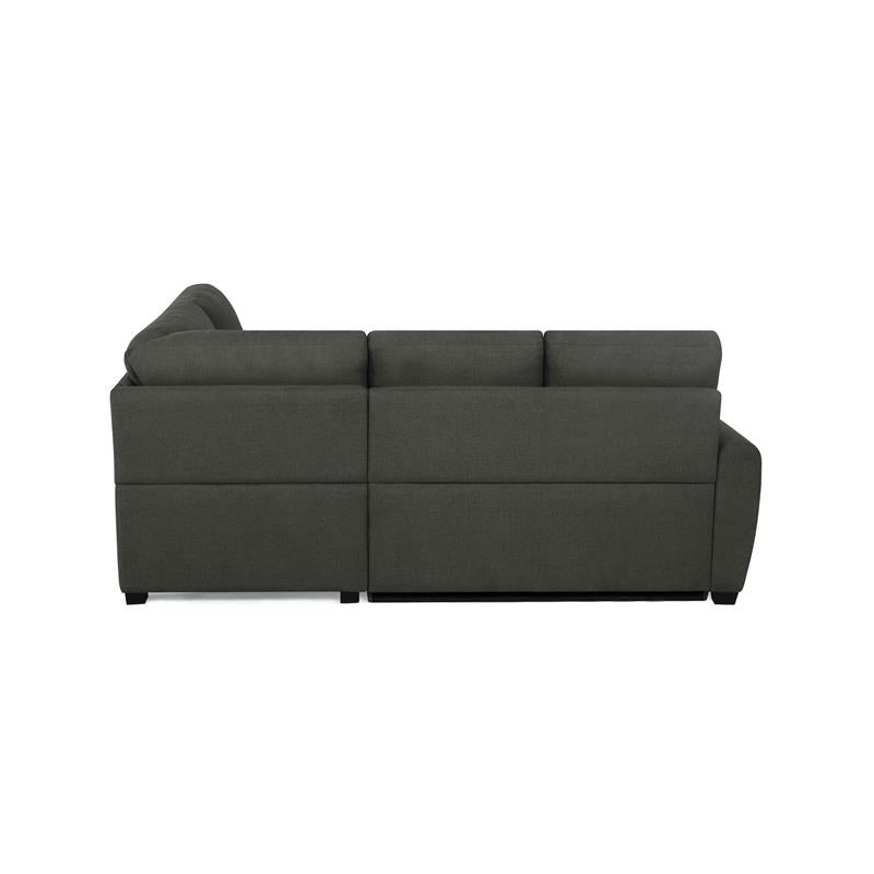 Serta Sicily Dream Lift Convertible Sofa in Charcoal Gray Fabric