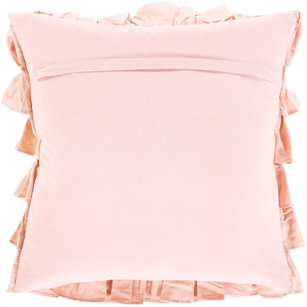 Ryder Ruched Ruffle 20 inch Throw Pillow