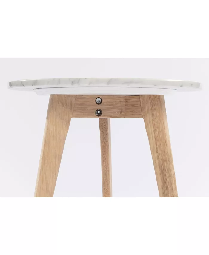 Cenports Cherie Round Marble Side Table