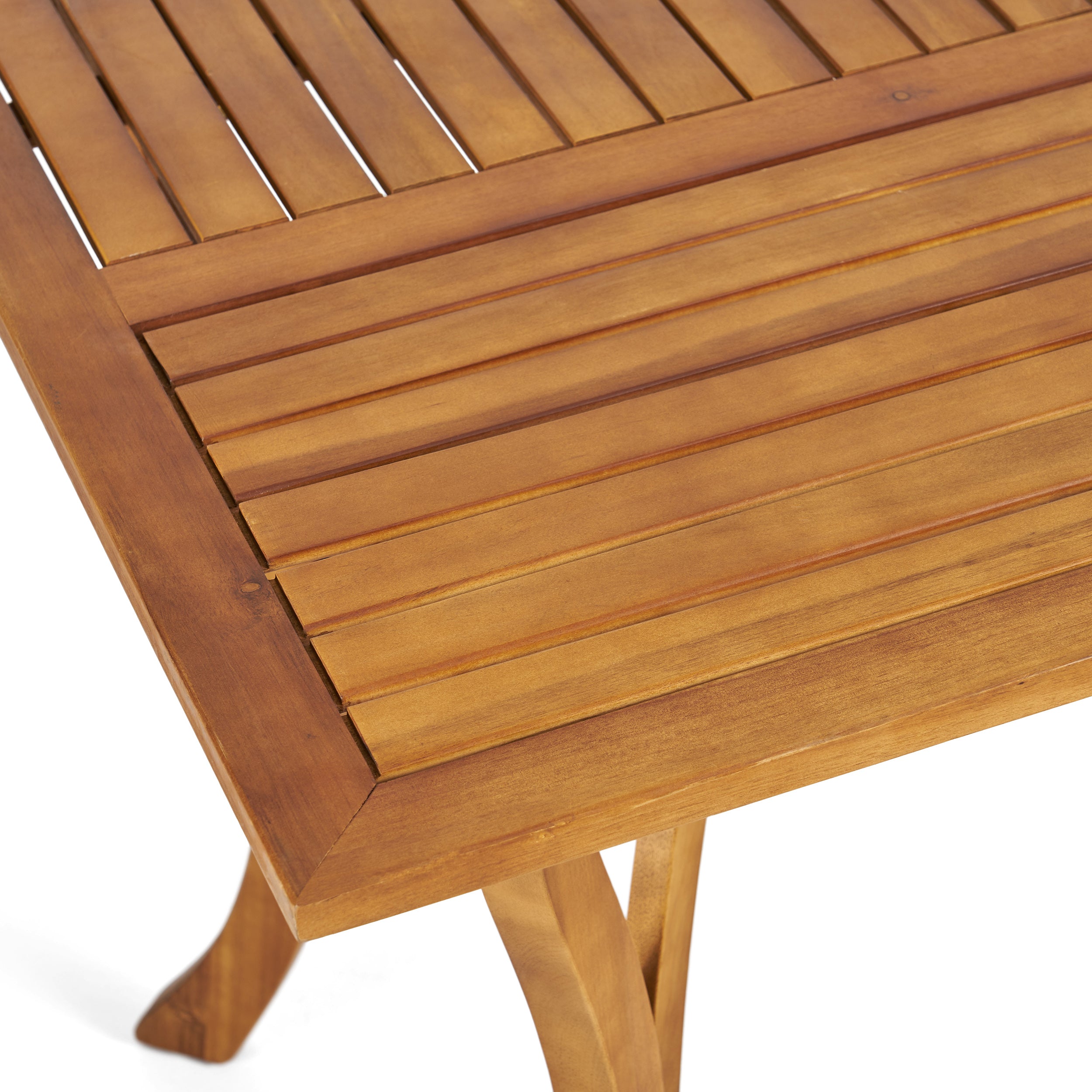 Hestia Teak Finish Acacia Wood Rectangular Dining Table