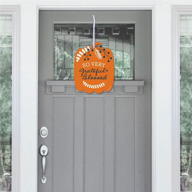 Big Dot Of Happiness Happy Thanksgiving Hanging Porch Fall Harvest Party Outdoor Decorations Front Door Decor 1 Piece Sign