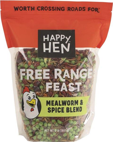 Happy Hen Treats Free Range Feast Mealworm and Spice Blend Chicken Treats