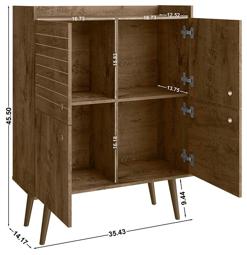 Bogart 45.5 quotMidcentury Accent Cabinet   Midcentury   Accent Chests And Cabinets   by Manhattan Comfort  Houzz