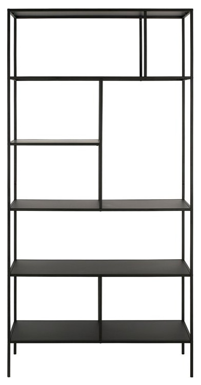 Henn ampHart 36 quotBlackened Bronze Metal Bookcase   Contemporary   Bookcases   by Homesquare  Houzz