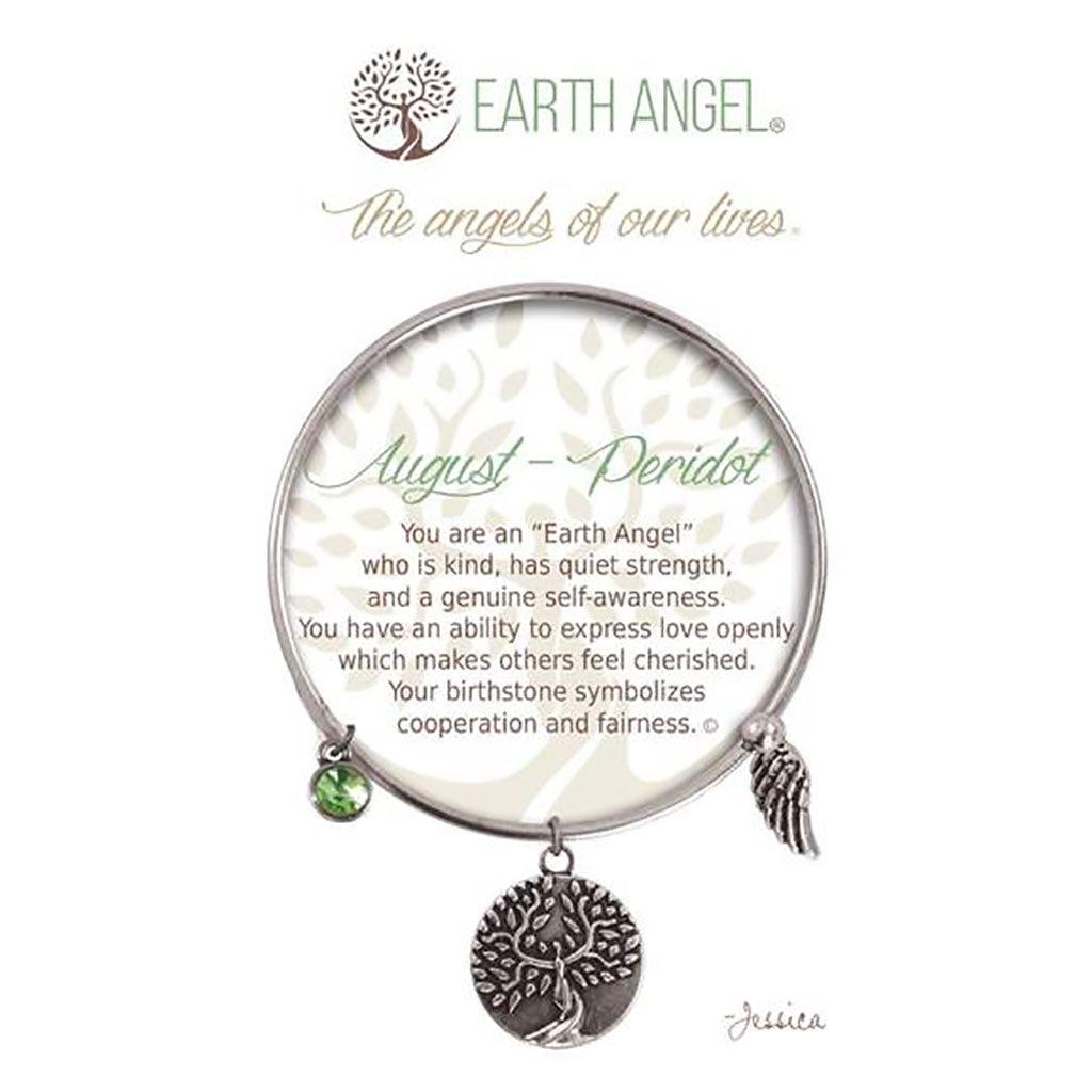 Earth Angel  August - Peridot Bracelet in Silver