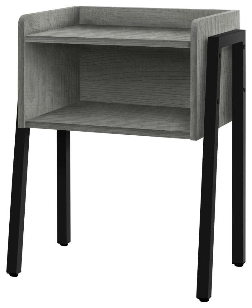 HomeRoots 23 quotRectangular Grey and Black Metal Accent Table   Transitional   Side Tables And End Tables   by UStradeENT LLC  Houzz