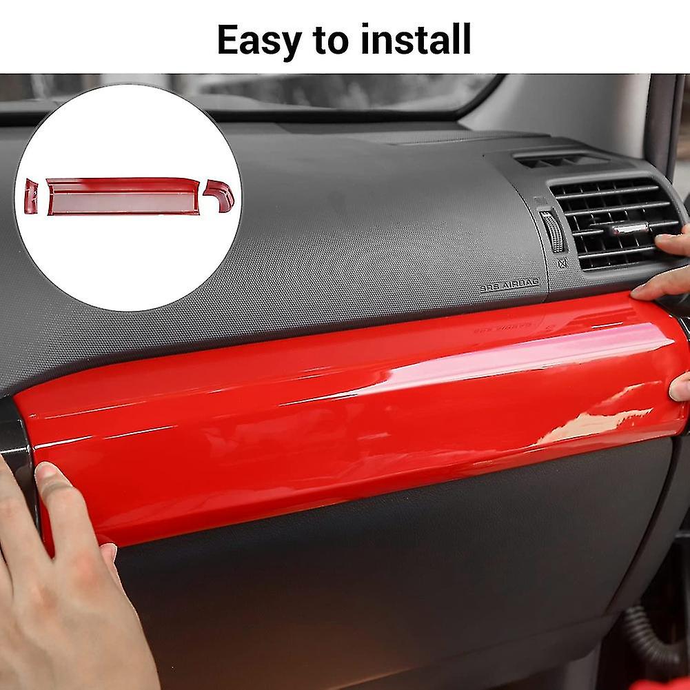 Car Co-pilot Passenger Decoration Trim Passenger Side Dash Trim For - 4runner 2010-2021， Abs Red