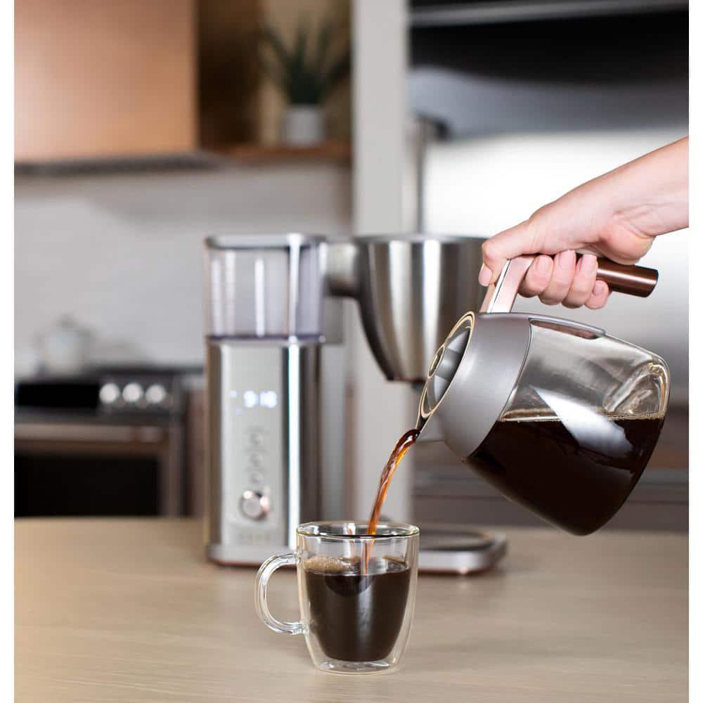 Cafe 10 Cup Stainless Steel Specialty Drip Coffee Maker with Glass Carafe and warming plate WiFi connected