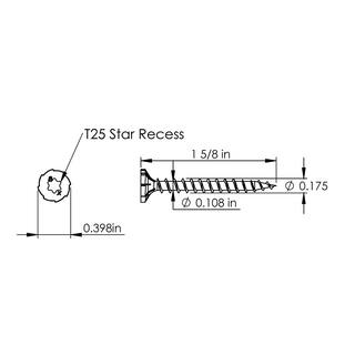 Backer-On #9 x 1-58 in. Star Drive Serrated Head Cement Board Screws (575-Pack) 23515