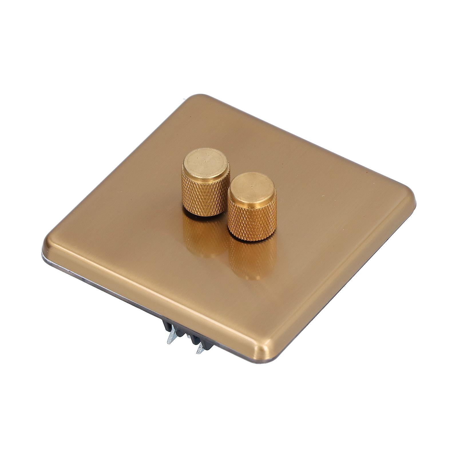 Dimmer Light Switches Elegant Scratch Proof Durable Brushed Brass Switch For Home Use Ac220vdual Dimming