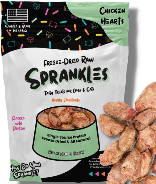 Sprankles Chicken Hearts Grain-Free Freeze-Dried Dog Treats