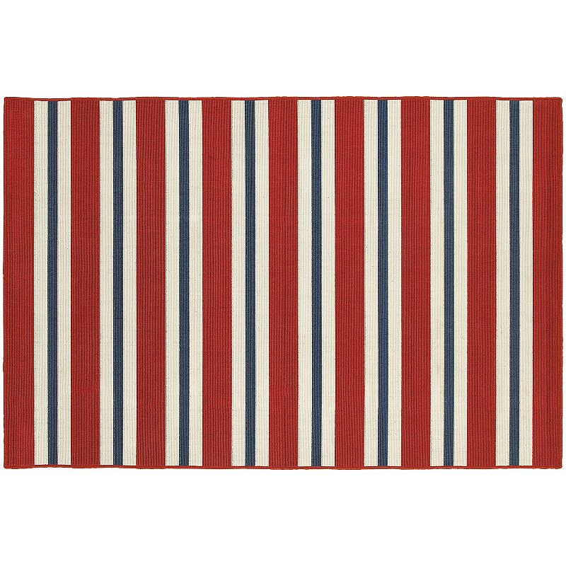 StyleHaven Maritime Multi Striped Indoor Outdoor Rug