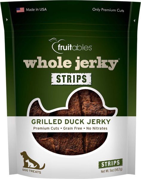 Fruitables Whole Jerky Grilled Duck Strips Dog Treats