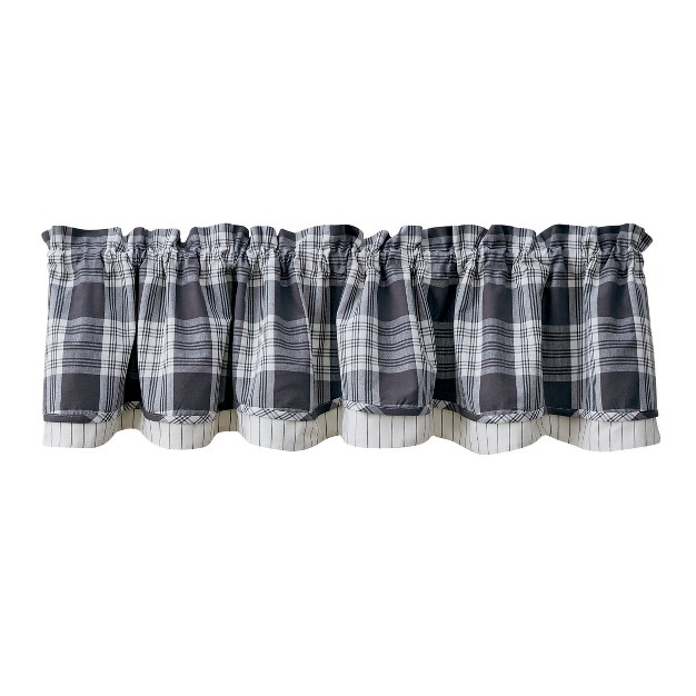 Park Designs Dylan Lined Layered Valance 72 x27 x27 l Slate