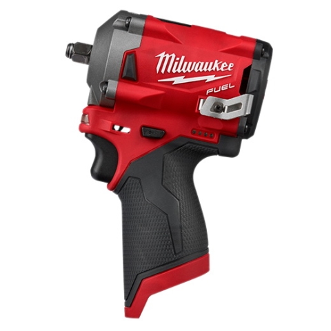 Milwaukee 2554-22 Stubby Impact Wrench Kit， Kit， 12 V Battery， 2， 4 Ah， 3/8 in Drive， 250 ft-lb， 2700 rpm Speed