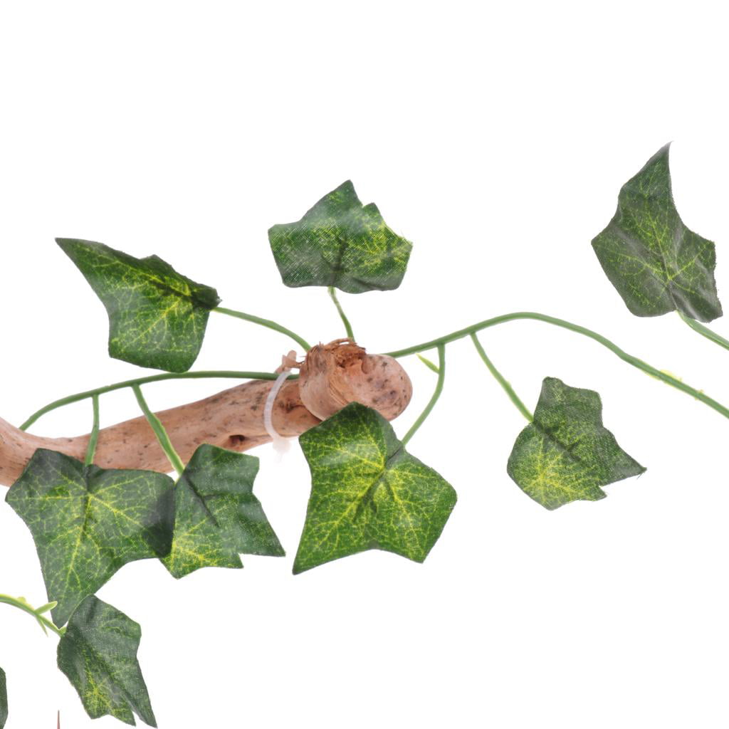 Wood and Ivy Vines Leaf Jungle Climber Vines Habitat Decor for Reptile