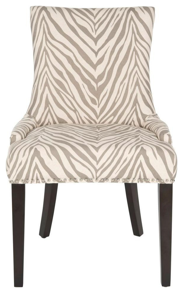 De De 19 quotDining Chair  Set of 2  Silver Nail Heads  Gray Zebra   Contemporary   Dining Chairs   by Rustic Home Furniture Deco  Houzz