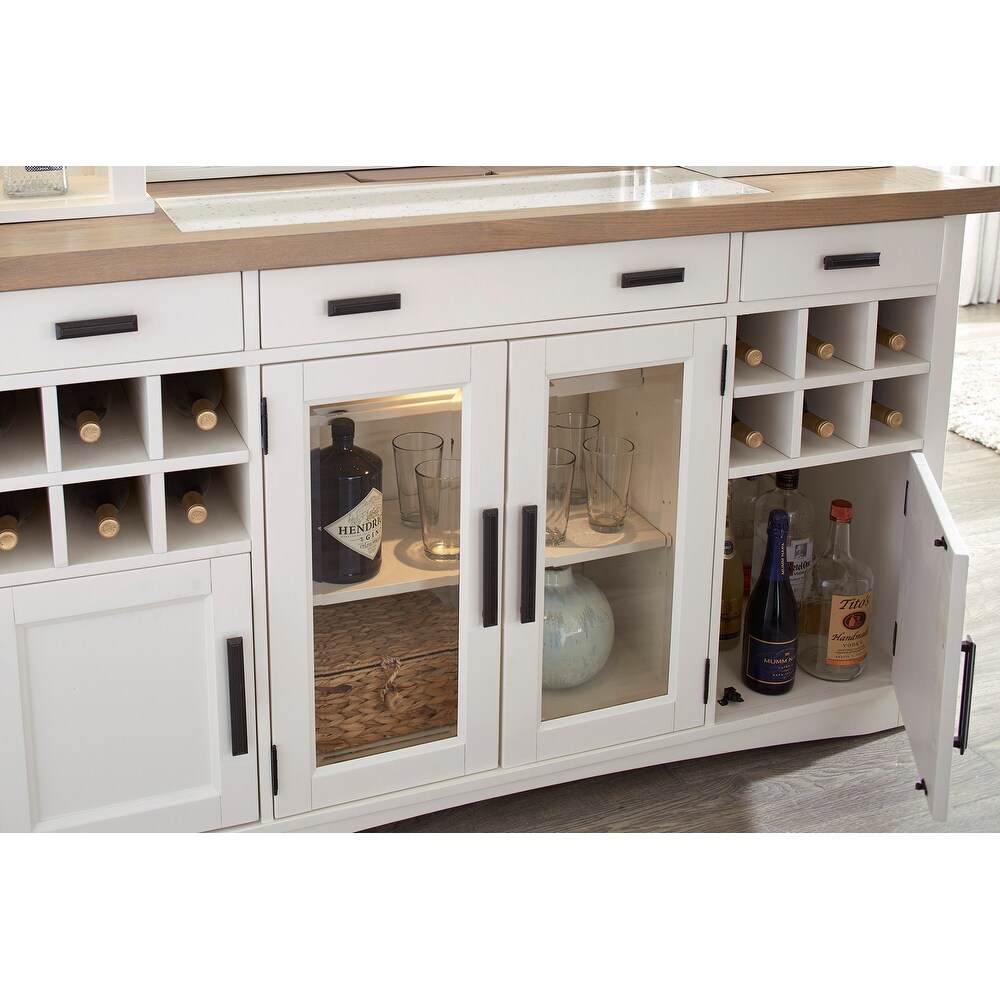 66 In. X 19 In. Buffet Server with Quartz Insert   66W x 19D x 38H