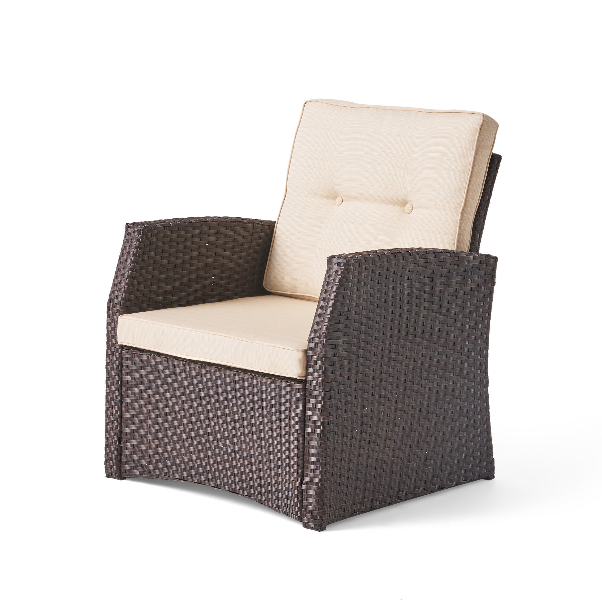 Nikki Outdoor Wicker Club Chair with Cushions