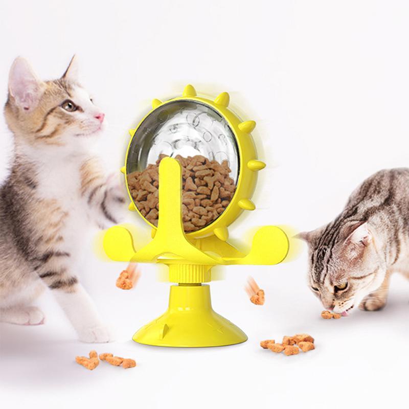 Pinwheel Teaser Cat Ball Automatic Feeder