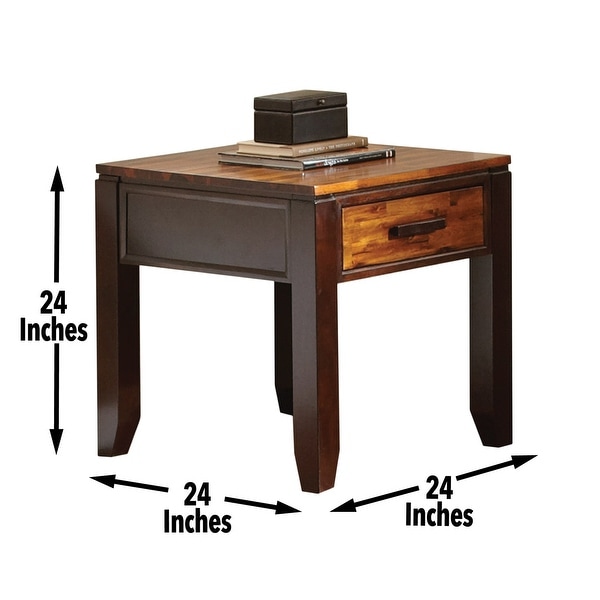 Cherry Solid Wood Abaco End Table