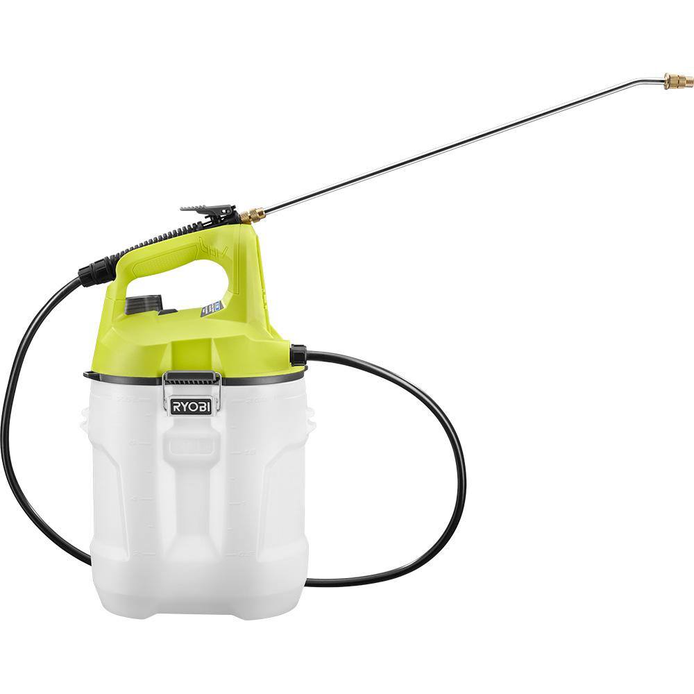 RYOBI ONE+ 18V Cordless Battery 2 Gal. Chemical Sprayer and Holster with Extra Tank 2.0 Ah Battery and Charger P28320