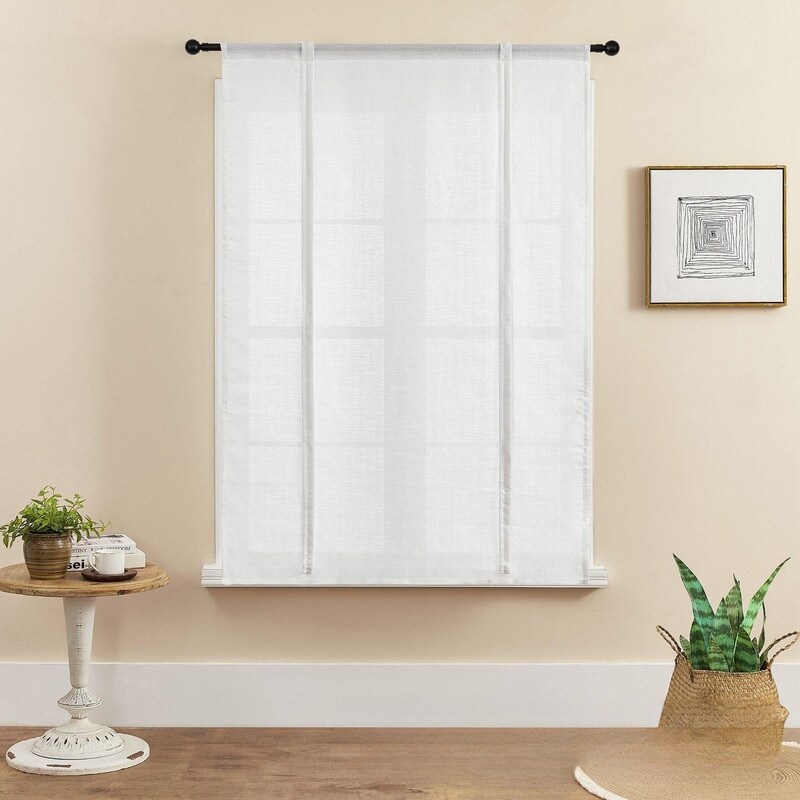 Avobird Balloon Shades Window Treatment Valance   Room Darkening Curtains Tie Up Shade for Window/Nursery
