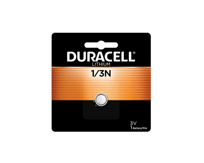 Duracell 1/3N 3V Lithium Coin Battery， 1 Pack