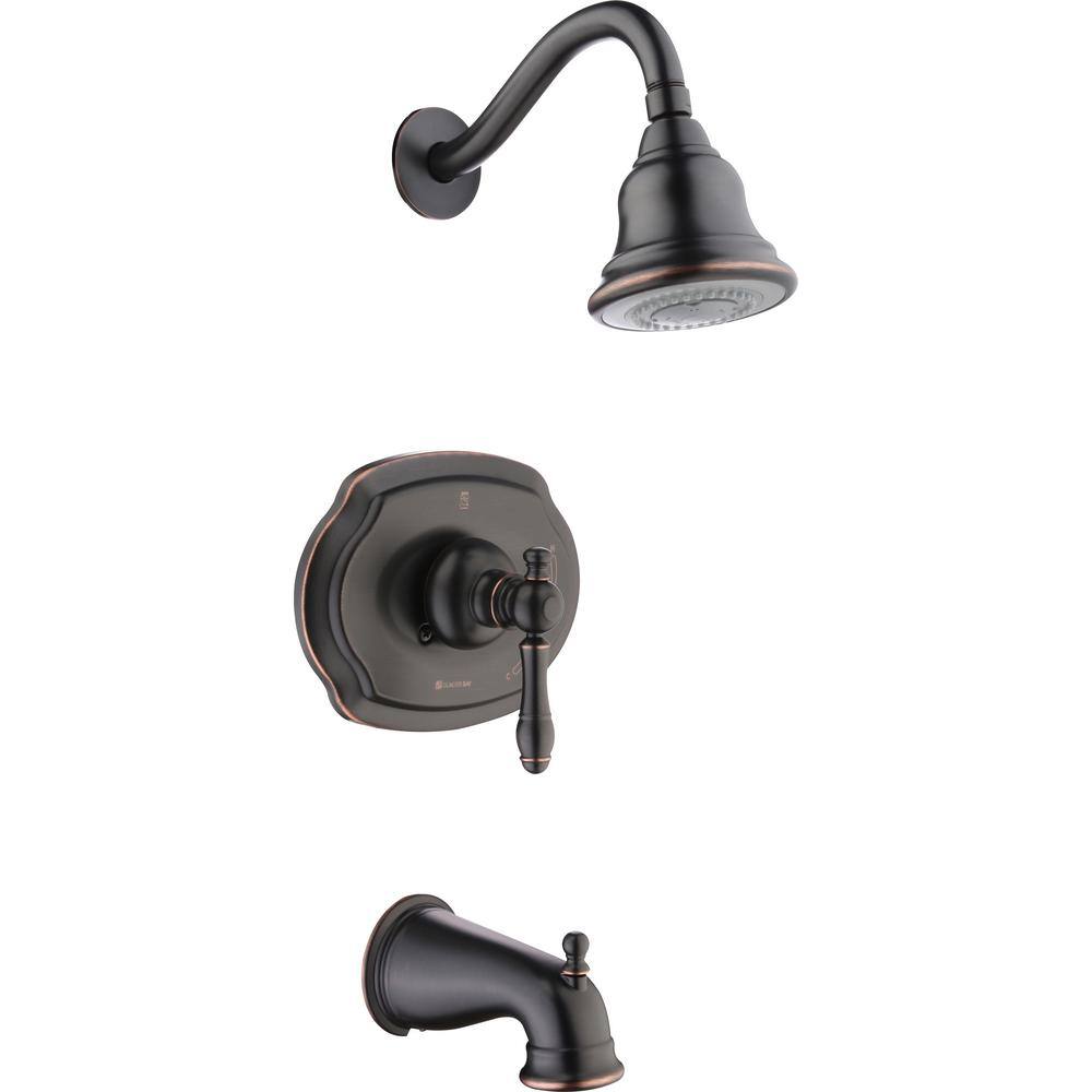 Glacier Bay Lyndhurst Single-Handle 3-Spray Tub and Shower Faucet in Bronze HD873X-1027H2