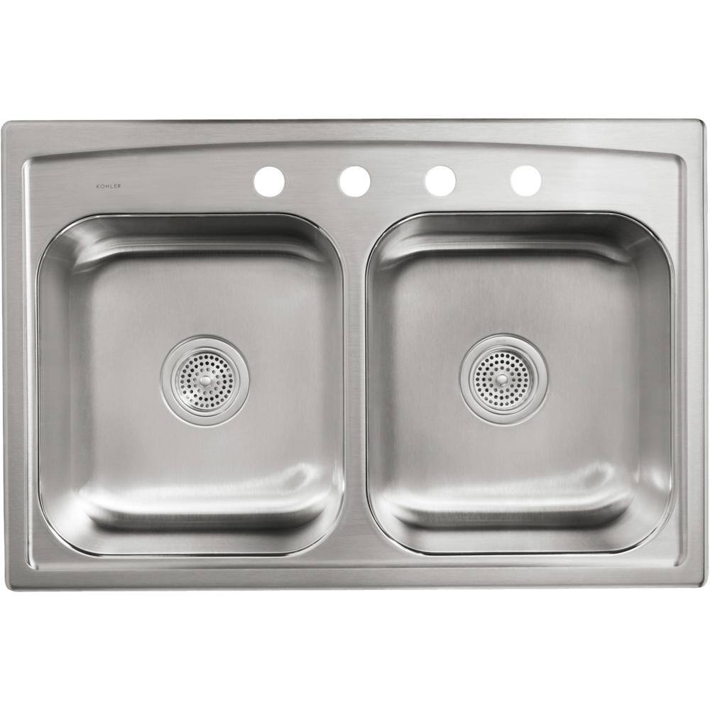 KOHLER Whitehaven Farmhouse Apron-Front Cast Iron 30 in. Single Basin Kitchen Sink in Biscuit K-6486-96