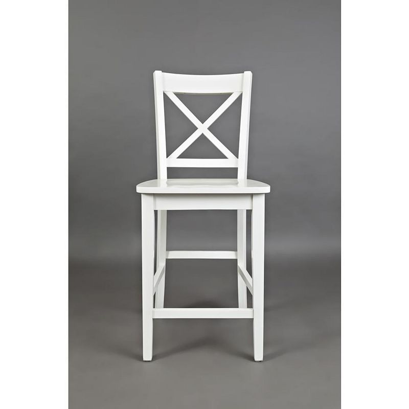 Jofran Simplicity X-Back Stool - Paperwhite， Set of 2