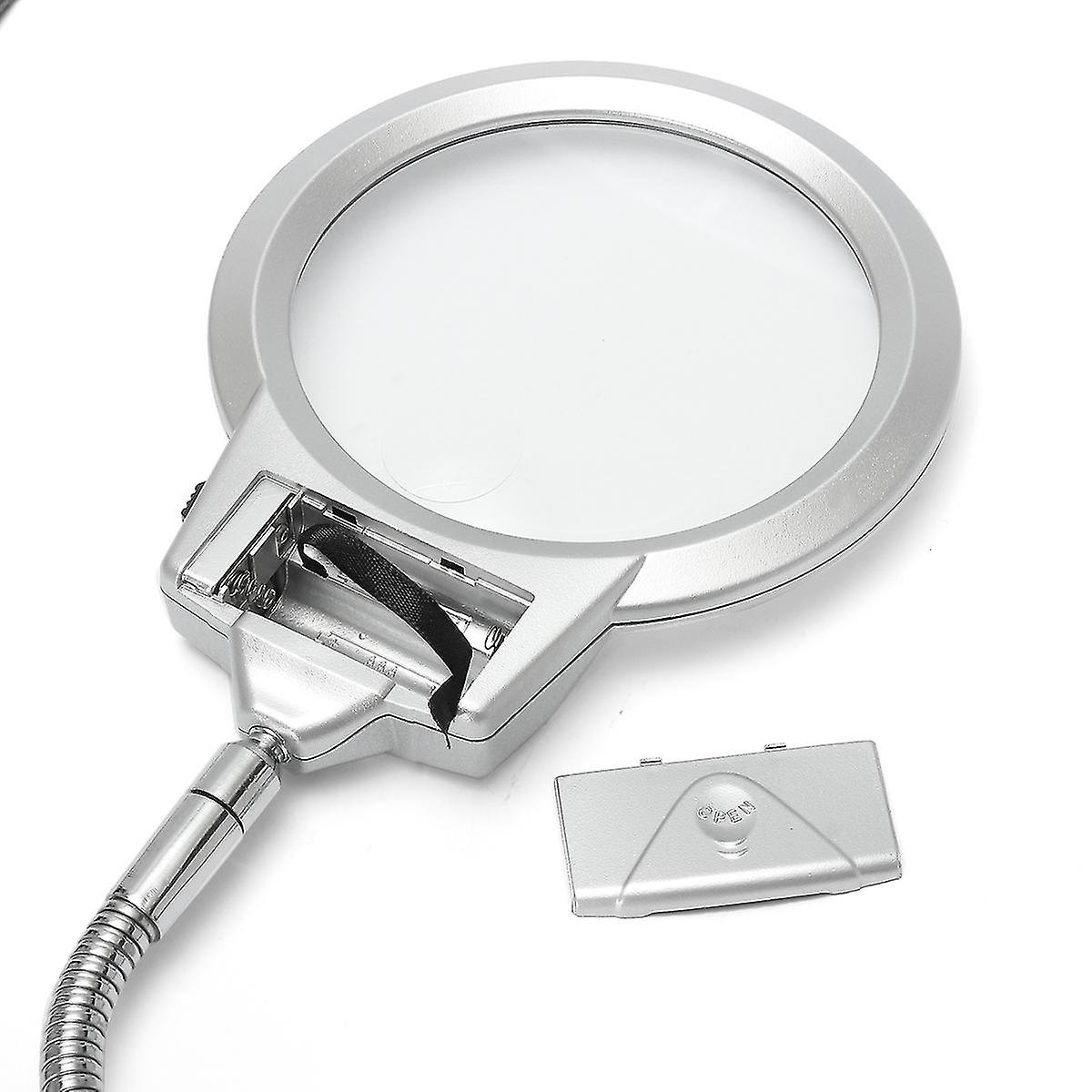 Lighted Table Top Desk Magnifier Magnifying Glass Led Lighted Lamp With Clamp Xl