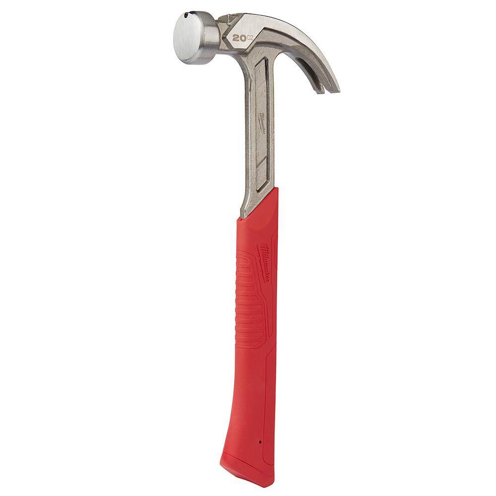 MW 20 oz. Curved Claw Smooth Face Hammer with 2-Piece Demo Screwdrivers 48-22-9080-48-22-2702