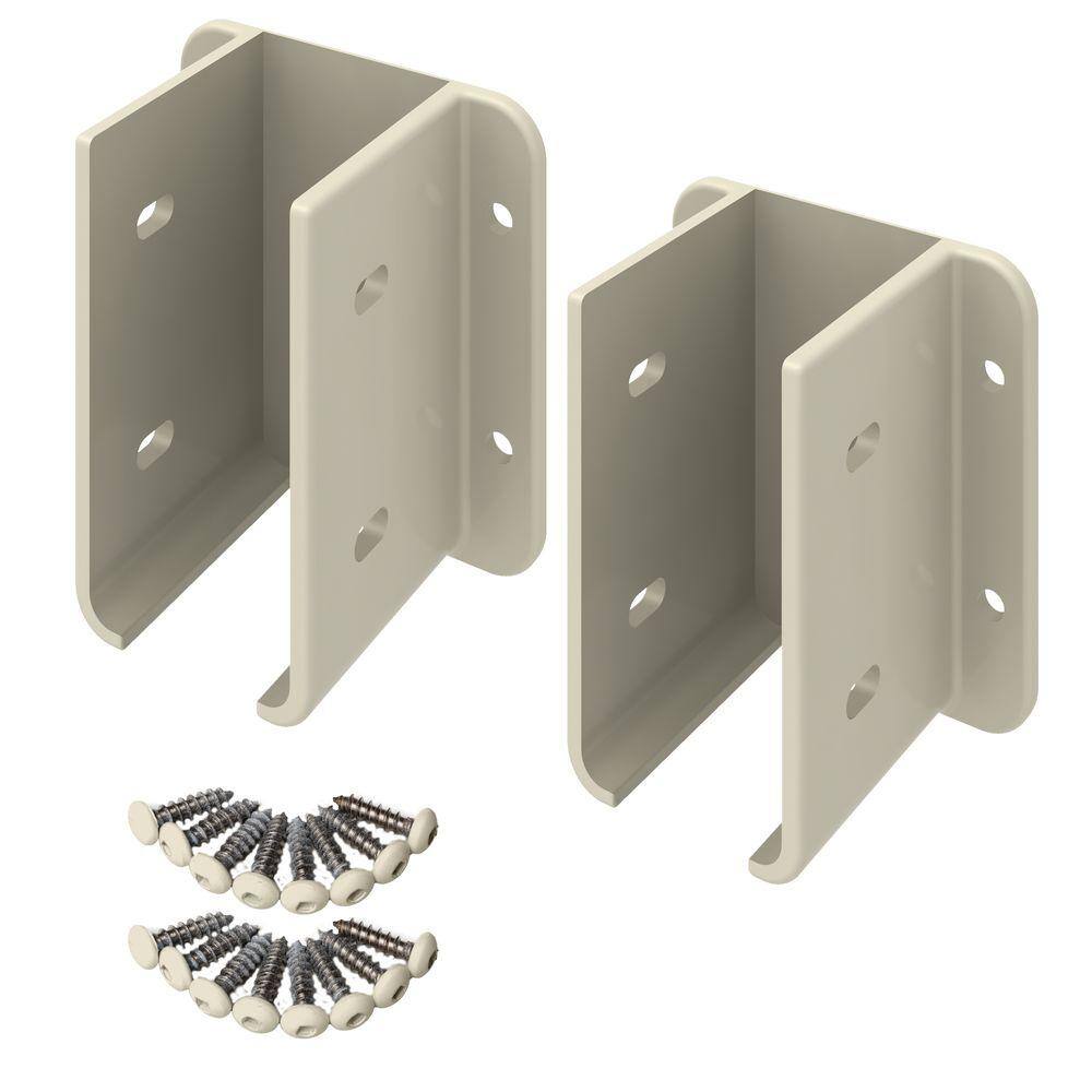 Veranda Tan Vinyl Fence Bracket Kit 116102