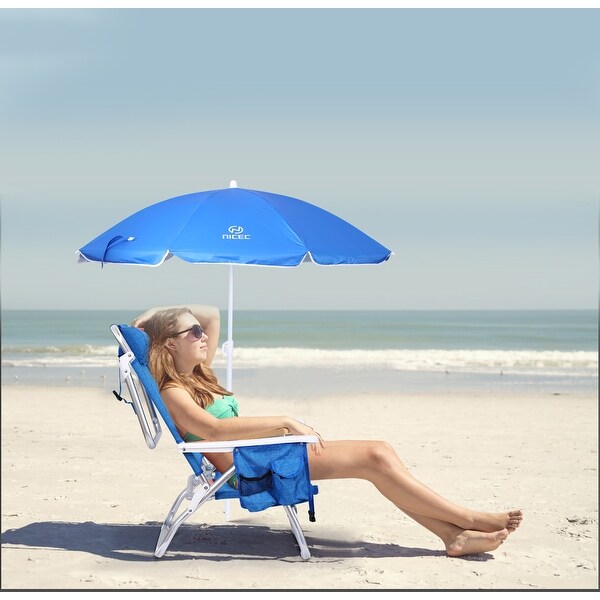 Backpack Beach Chair with Cooler and Umbrella，Cup Holder Outdoor，Ideal for Camping，BBQs，Travel，and Picnics