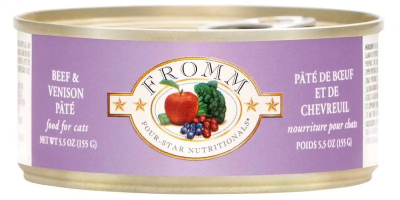 Fromm Four Star Beef and Venison Pate Canned Cat Food;