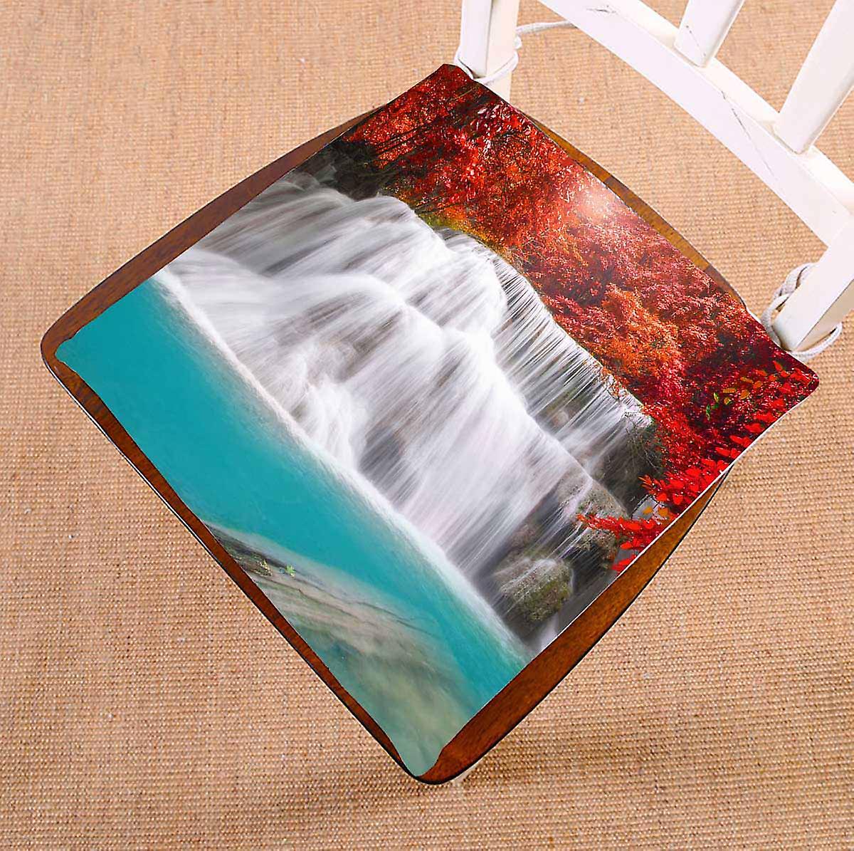 Waterfall In Deep Rain Forest Jungle Chair Pads Chair Mat Seat Cushion Chair Cushion Floor Cushion 50x50 Cm