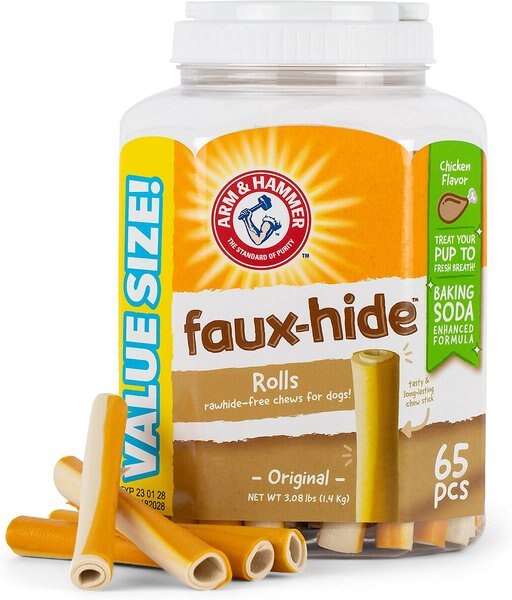 Arm and Hammer Faux-Hide Twists Original Chicken Flavor Dog Dental Chews