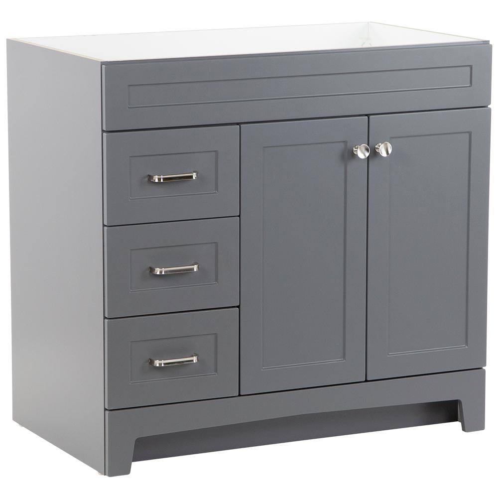 Home Decorators Collection Thornbriar 36 in. W x 21.52 in. D x 34.2 in. H Bath Vanity Cabinet Only in Cement TB3621L-CT