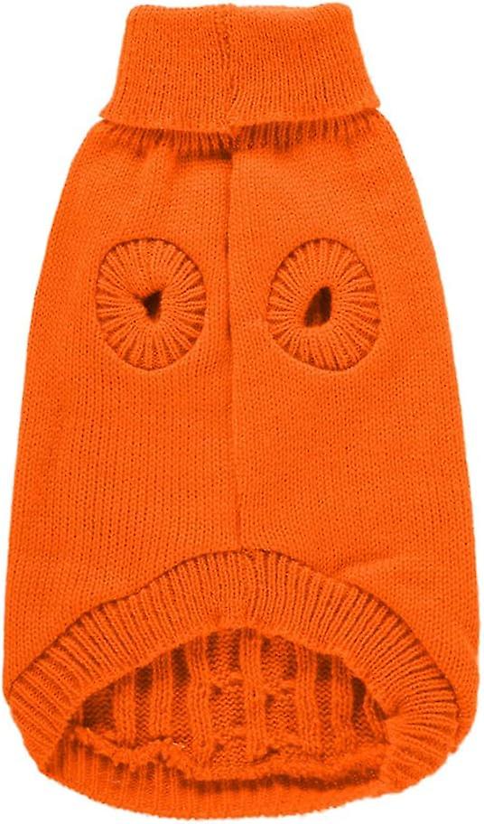 Dog Sweater， Warm Pet Sweaters Dogs Large Dogs， Cute Knitted Classic Cat Sweater Dog Clothes Coat For Girls Boys Dog Puppy Cat(large，light Orange)