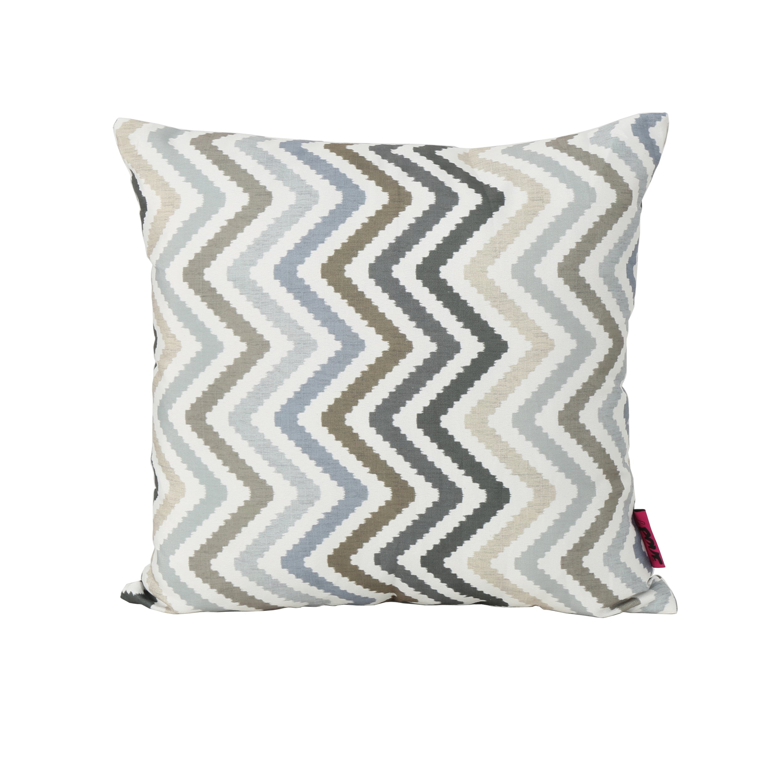 Kimpton Outdoor Zig Zag Striped Water Resistant Tasseled Square and Rectangular Throw Pillows (Set of 4)