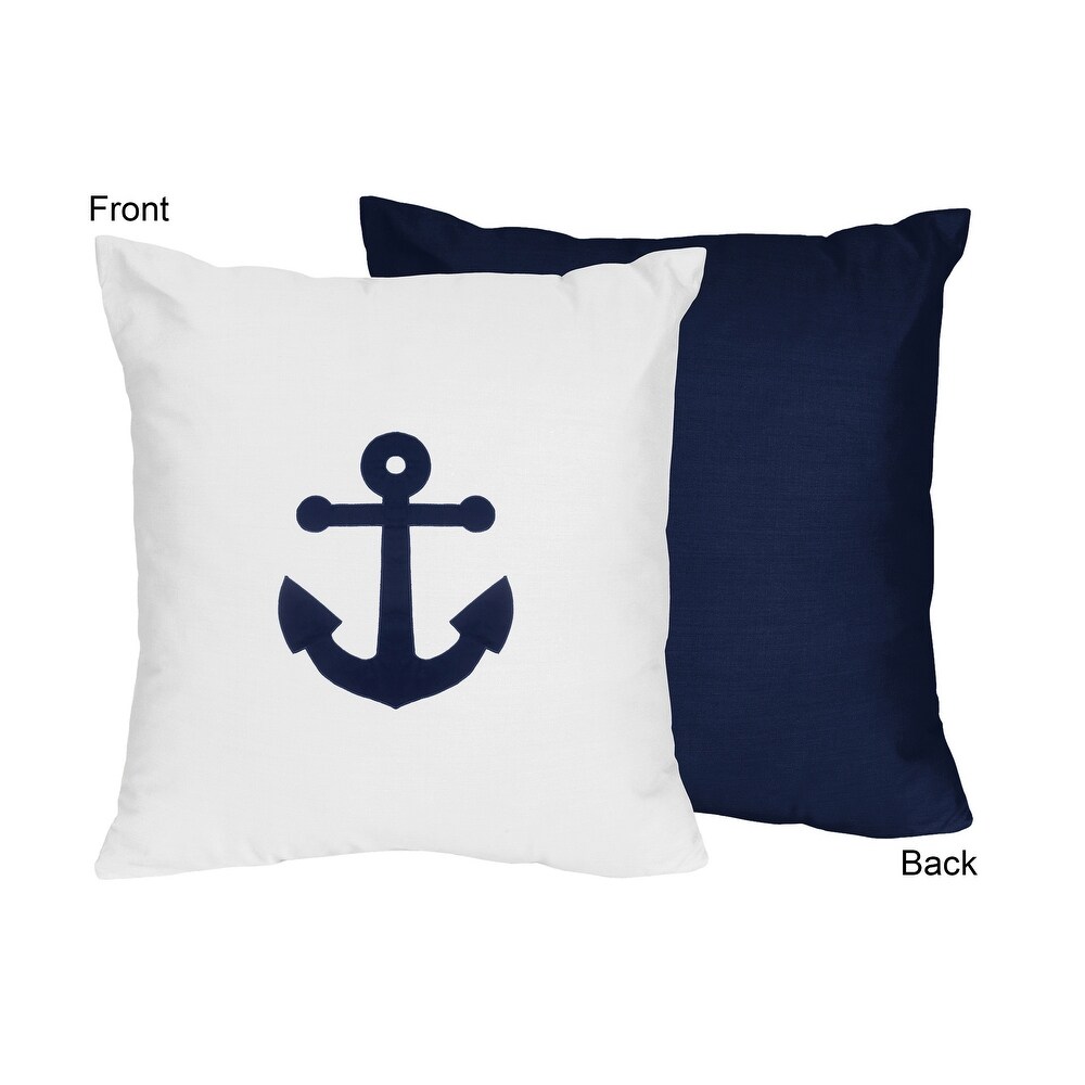 Sweet Jojo Designs Anchors Away Decorative Accent Throw Pillow